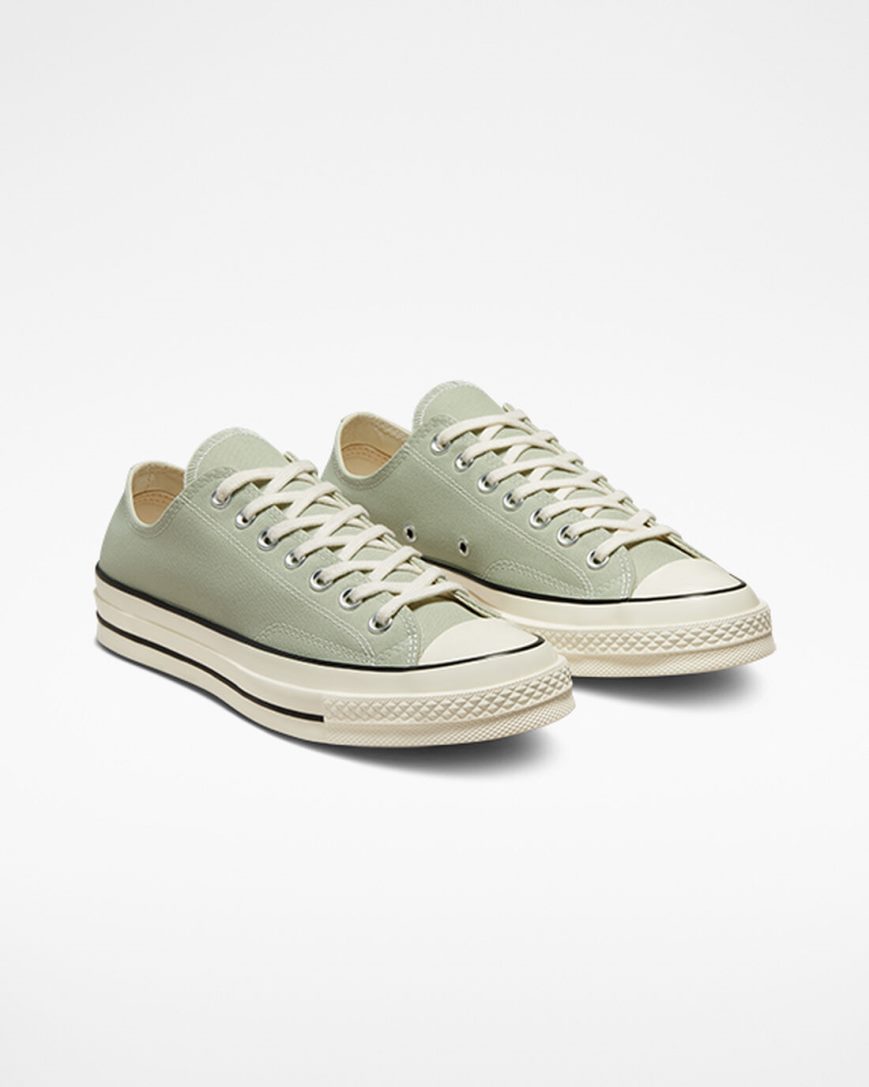 Zapatillas Bajas Converse Chuck 70 Vintage Canvas Mujer Verde Oliva Negras | PE W752PE